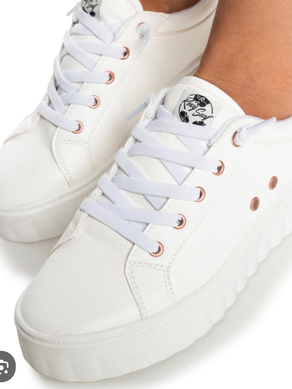 Roxy Shelilahh-100 Women’s White Sneakers Size 10 New with Tags